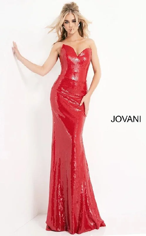 Jovani 03523 Strapless Long Formal Prom Gown