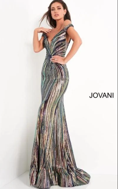 Jovani 04809 Off Shoulder Long Prom Dress