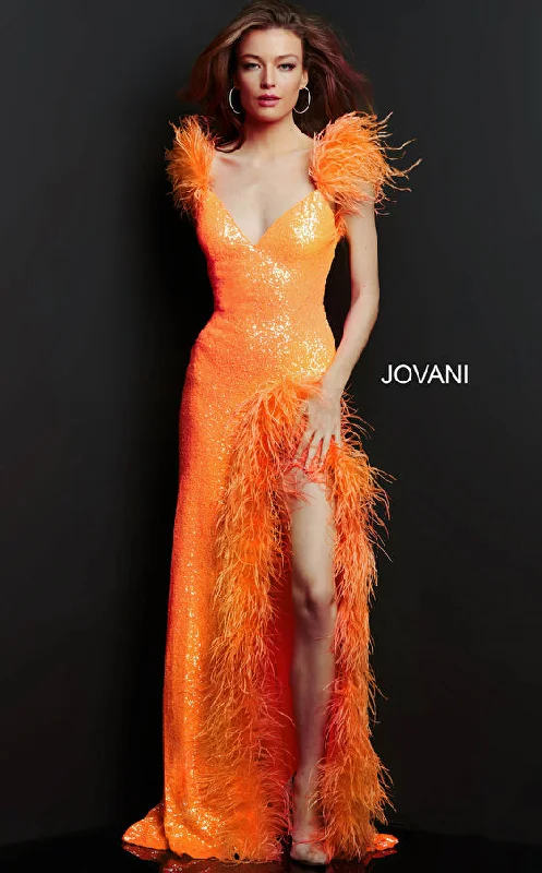 Jovani 06164 Spaghetti Strap Sexy Long Prom Gown