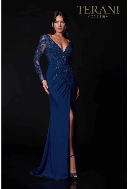 Terani Couture 2111M5275 Long Sleeve Formal Dress