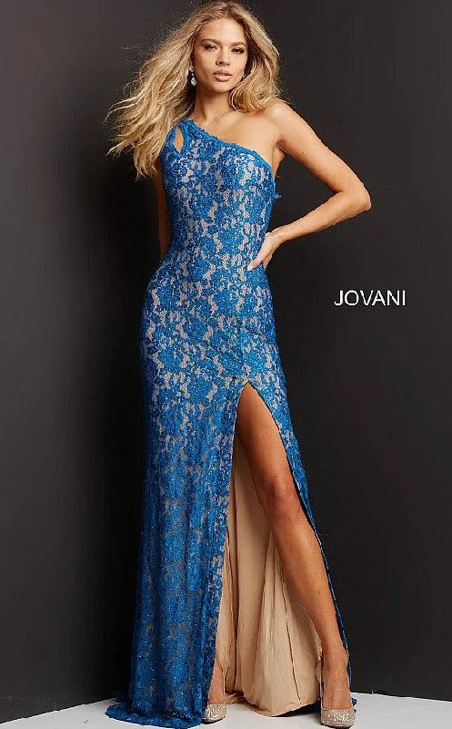 Jovani 08515 One Shoulder Long Formal Prom Dress