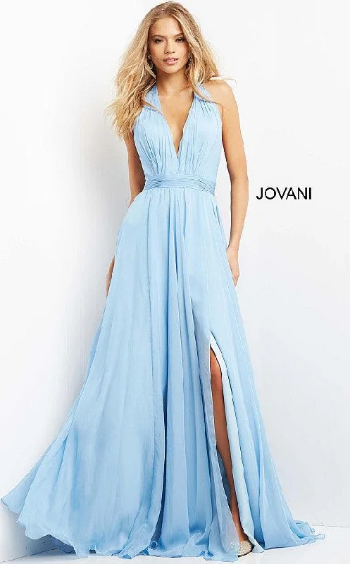 Jovani 08682 Halter Long Formal Prom Dress