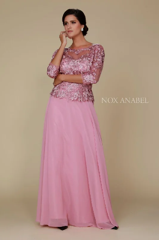 Long Mother of the Bride Chiffon Formal Dress