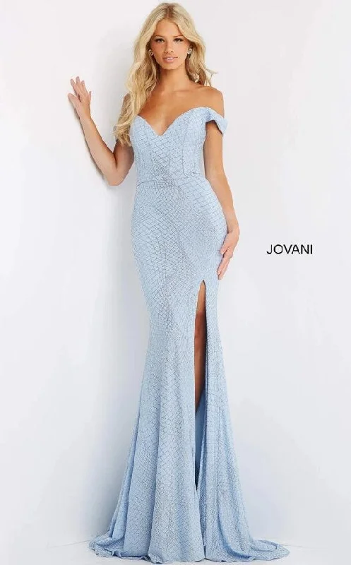 Jovani 06218 Spaghetti Strap Long Formal Prom Gown