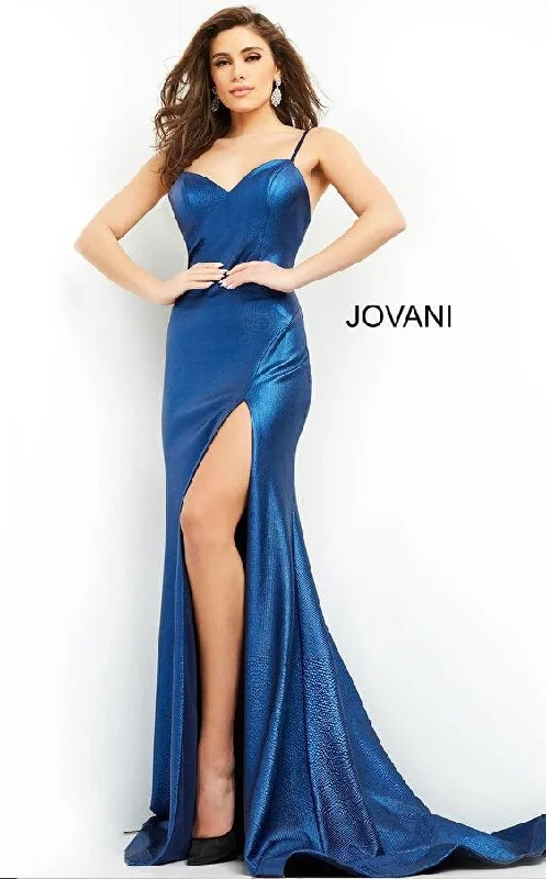 Jovani 06527 Spaghetti Strap Long Prom Gown