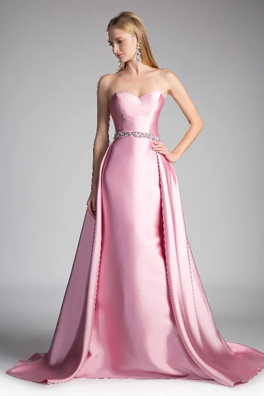 Cinderella Divine CD455 Long Formal Strapless Sweetheart Prom Gown