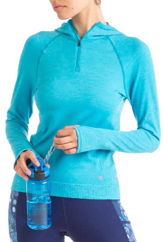 Ronhill Life Seamless Womens Running Hoody - Blue