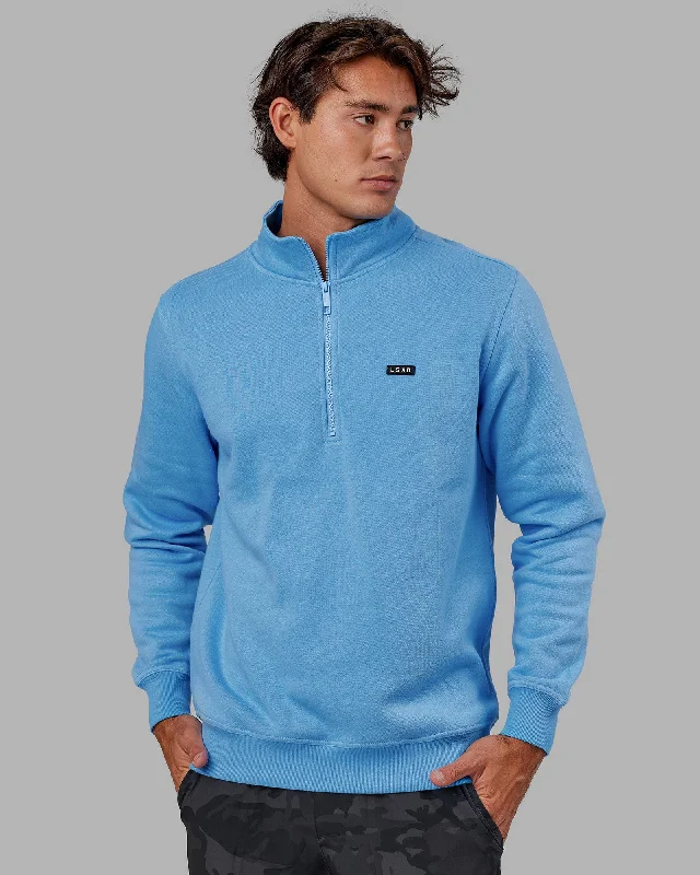 Fundamental 1/4 Zip Sweater - Azure Blue