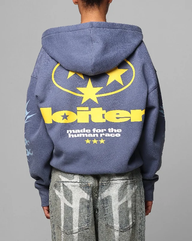 Loiter Solar Zip Hoodie Blue