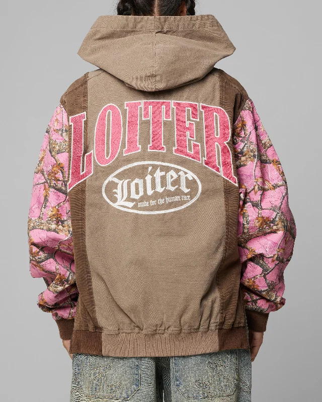 Loiter Splinter Hoodie Pink Camo