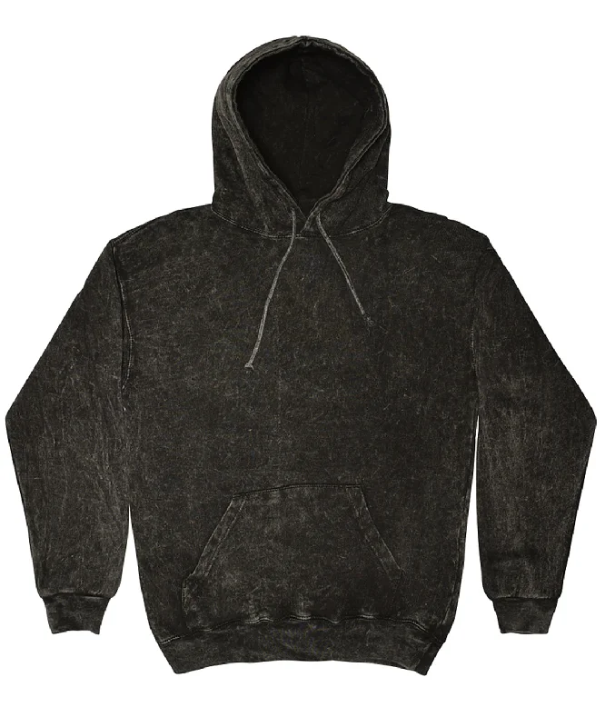 Mineral Black - Rainbow tie-dye hoodie