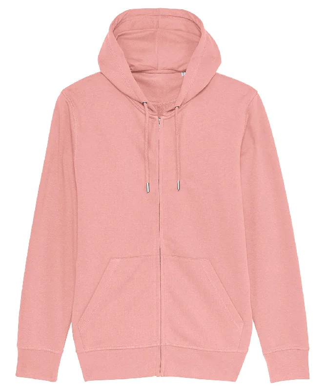 Canyon Pink - Unisex Connector essential zip-thru hoodie sweatshirt (STSU820)