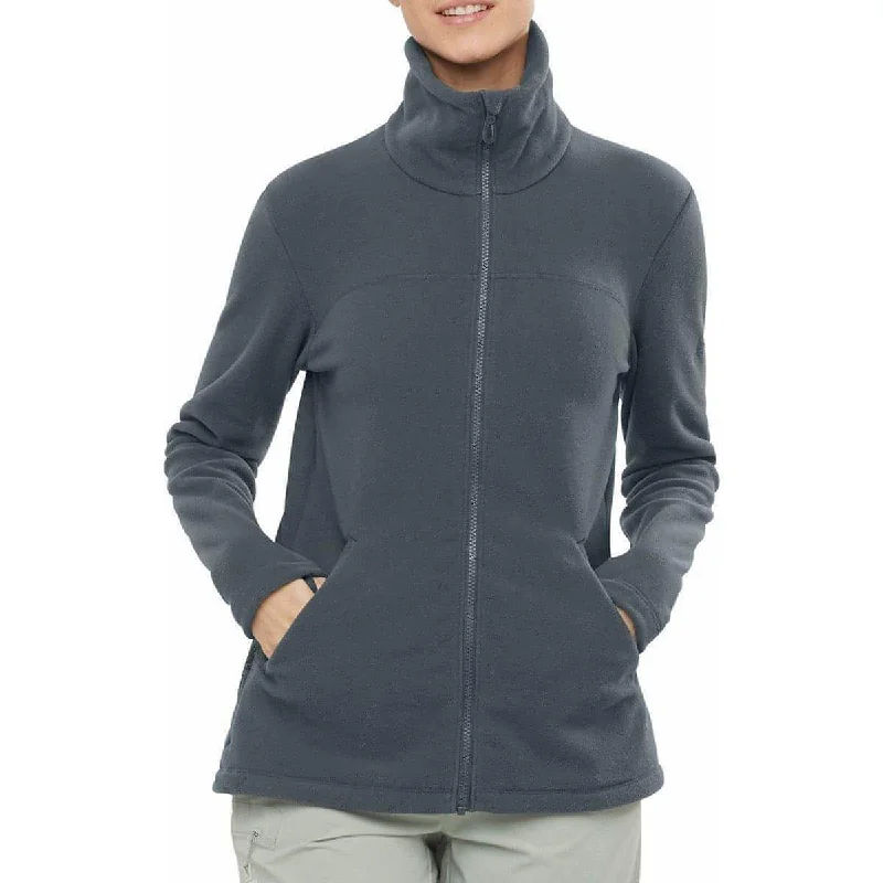 Salomon Essential Cozy Womens Fleece Jacket - Grey