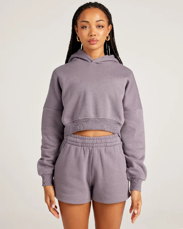 Omni Cropped Hoodie - Haze