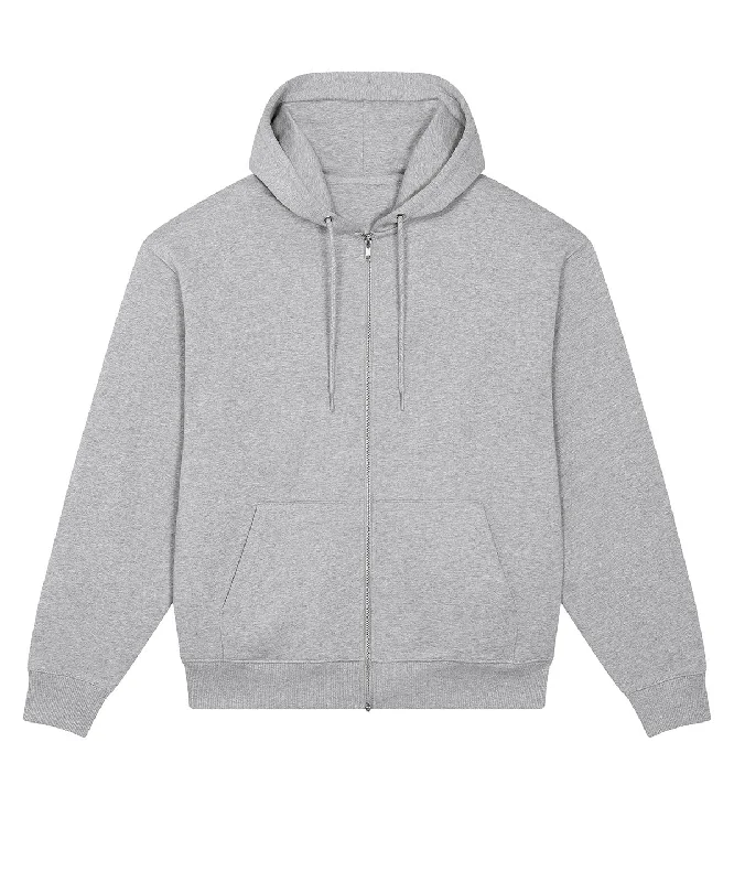 Heather Grey - Unisex Locker heavy zip-through sweatshirt (STSU953)