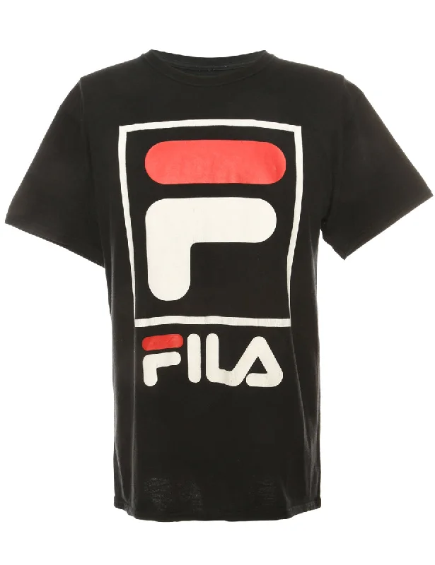 Black Fila Printed T-shirt - M