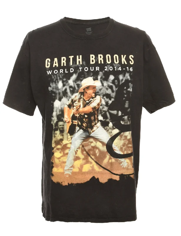 Black Garth Brooks Hanes Band T-shirt - L