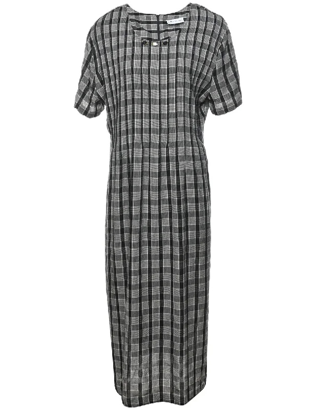 Checked Dress - L