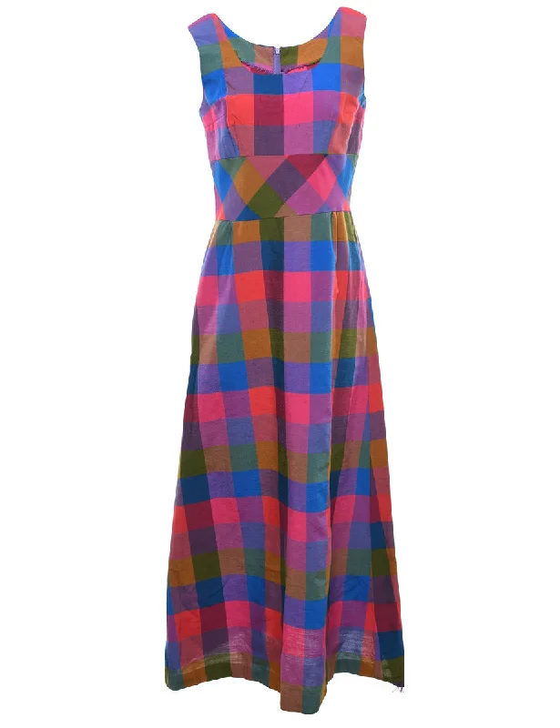 Checked Dress - M