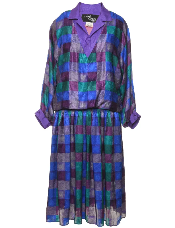 Checked Dress - XL