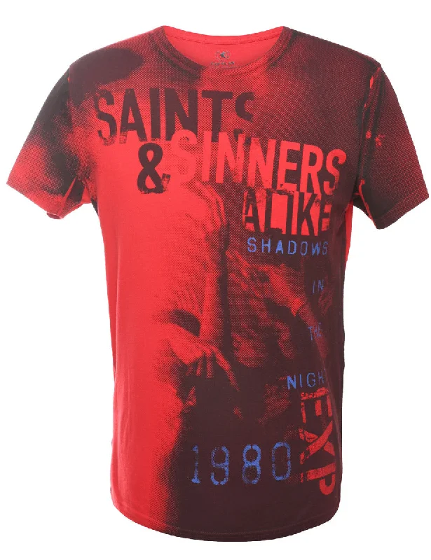 Saints & Sinners Alike Printed T-shirt - L