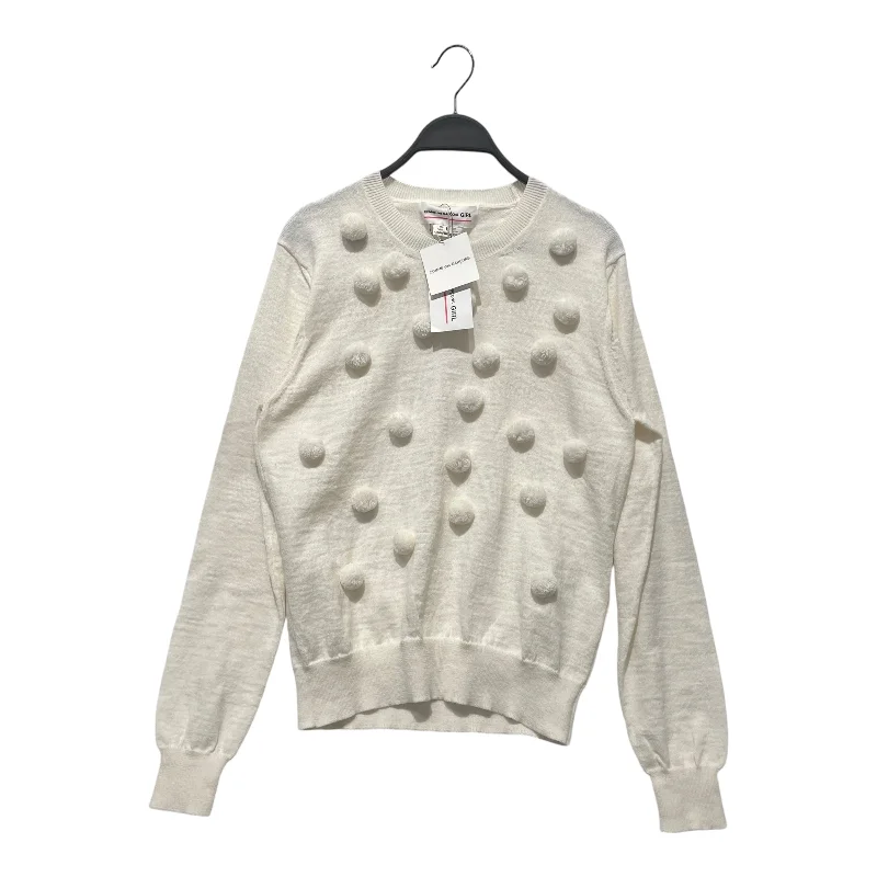 COMME des GARCONS GIRL/Sweater/L/Acrylic/CRM/