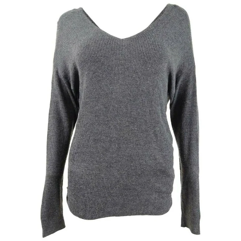 Bar III Women's Wear 2 Ways Twist Sweater Gray Size 2 Extra Large