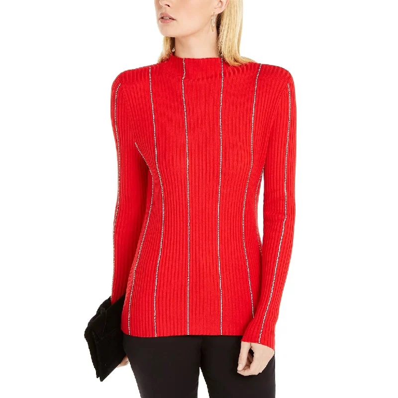 INC International Concepts Women's Stripe Sweater Red Size S - Small