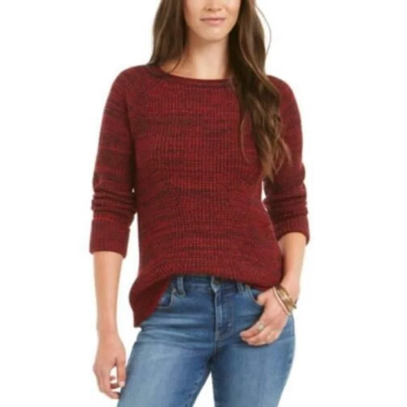 Style & Co Women's Petite Marled-Knit Sweater Red Size Petite