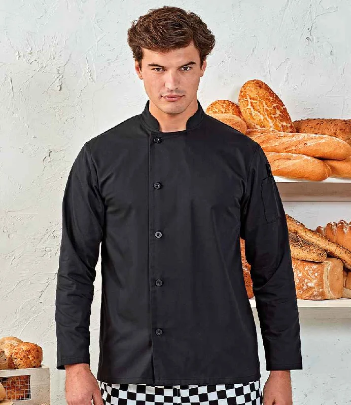 Premier Essential Long Sleeve Chef's Jacket | Black