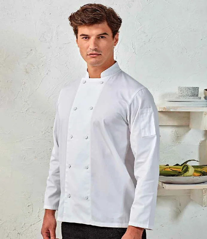 Premier Coolchecker® Long Sleeve Chef's Jacket | White