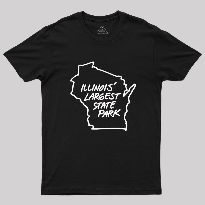 Illinois' Largest State Park Wisconsin Geek T-Shirt