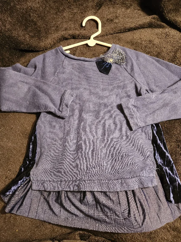 Carters Blue long sleeve w crushed velvet back 6T/6