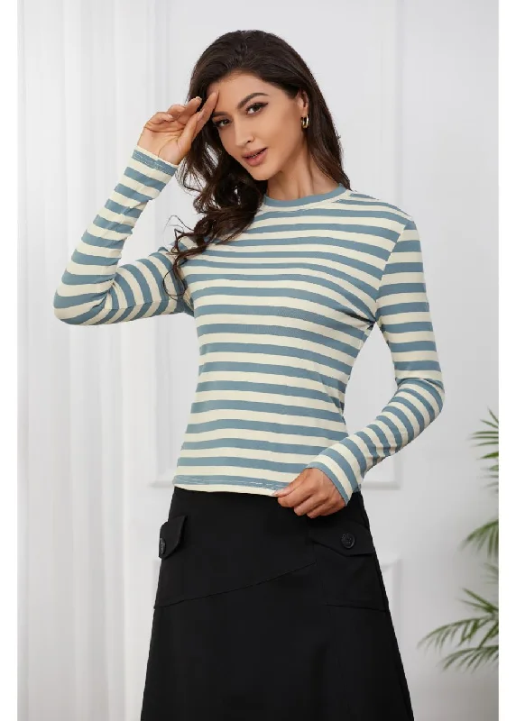 Blue and White Striped Shirt