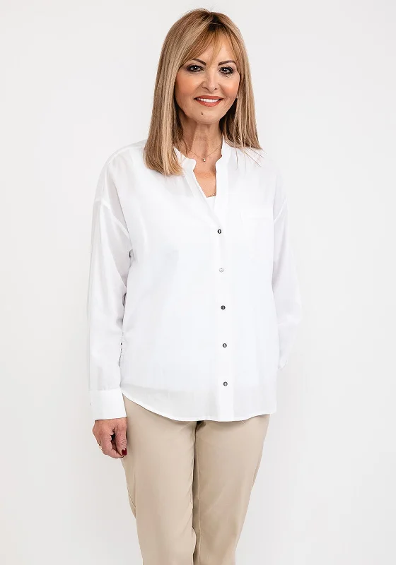 Eva Kayan Relaxed Cut Out Hem Shirt, White