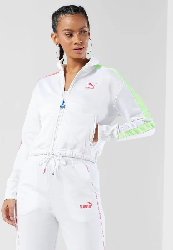 Iconic T7 Crop Jacket PT Puma White-Spec