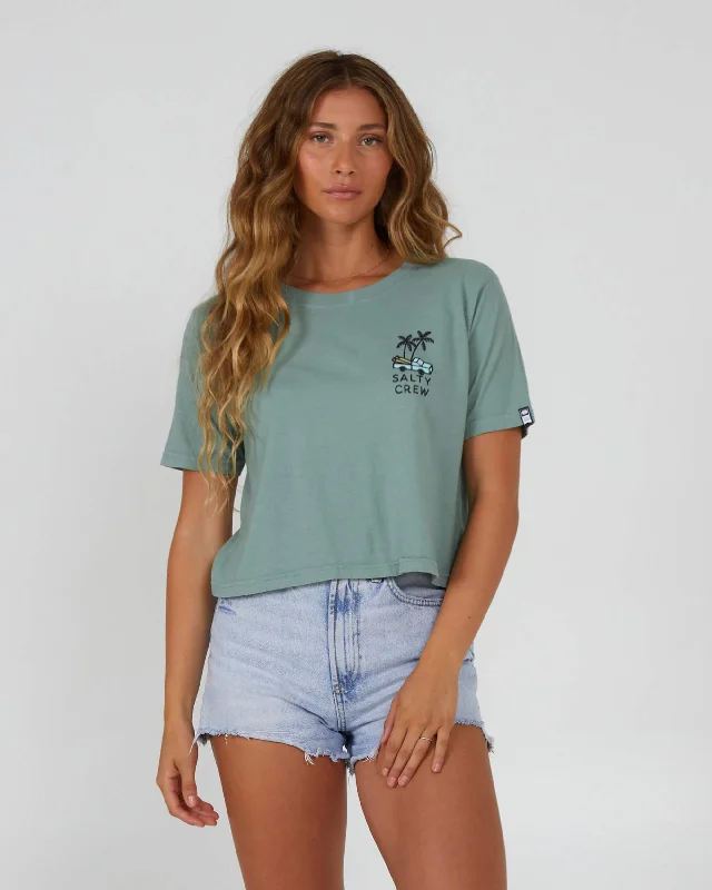 Lookout Crop S/S Tee - Sage