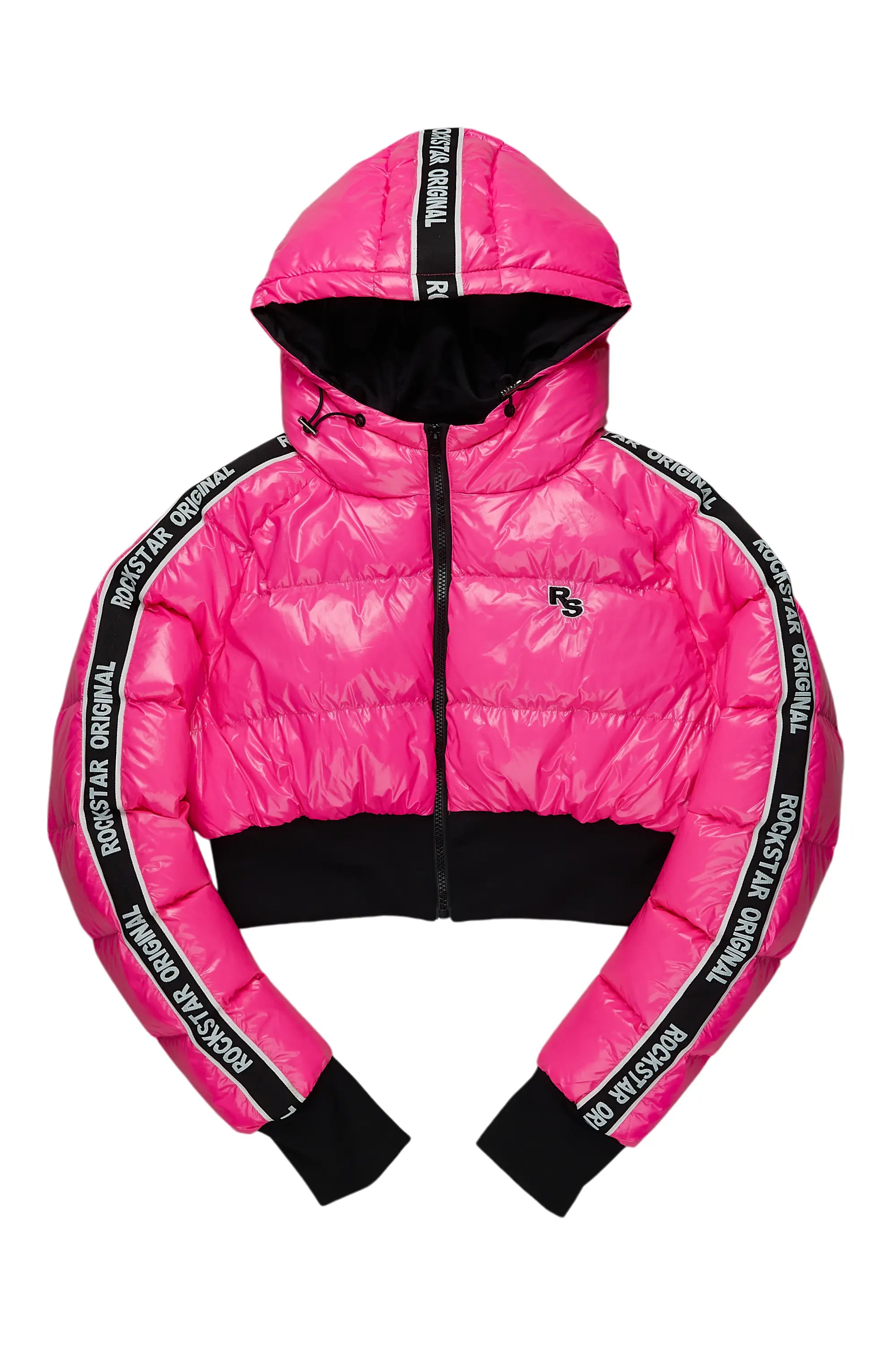 Jackey Hot Pink 2.0 Crop Puffer Jacket