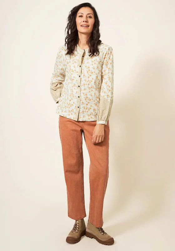 White Stuff Jasmine Printed Shirt, Beige Multi